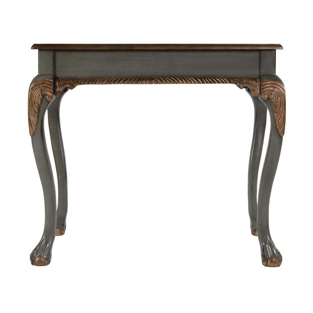Dupree 35 in. W Wood 1 Drawer Traditional Writing Desk, Pastel Green. Picture 7