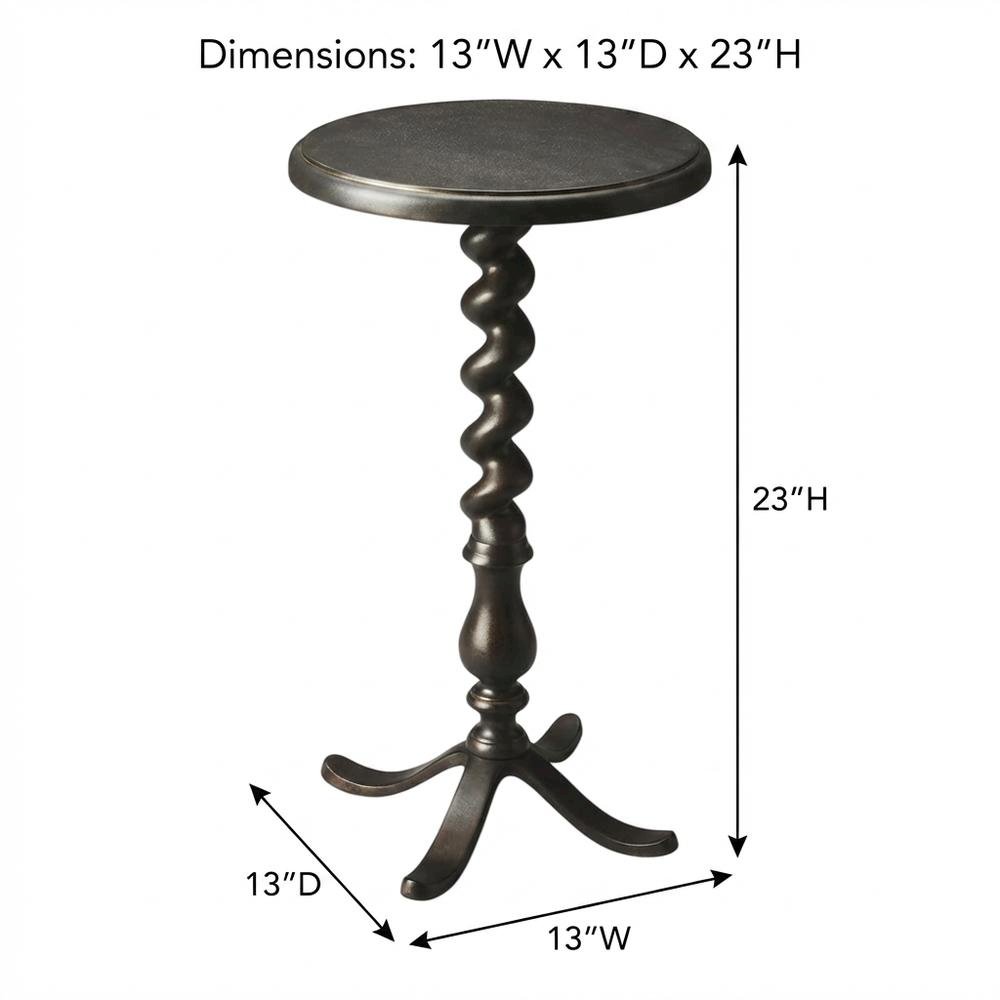 Twisted Rope Round Side Table, Transitional Accent End Table for Living Room. Picture 4