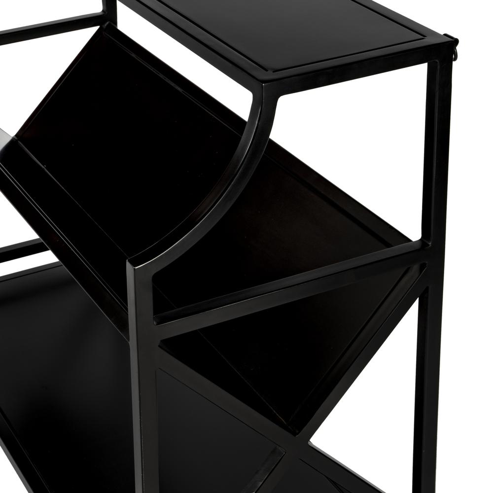 Keats Library 2 Tier 36"W Bookcase, Black. Picture 6