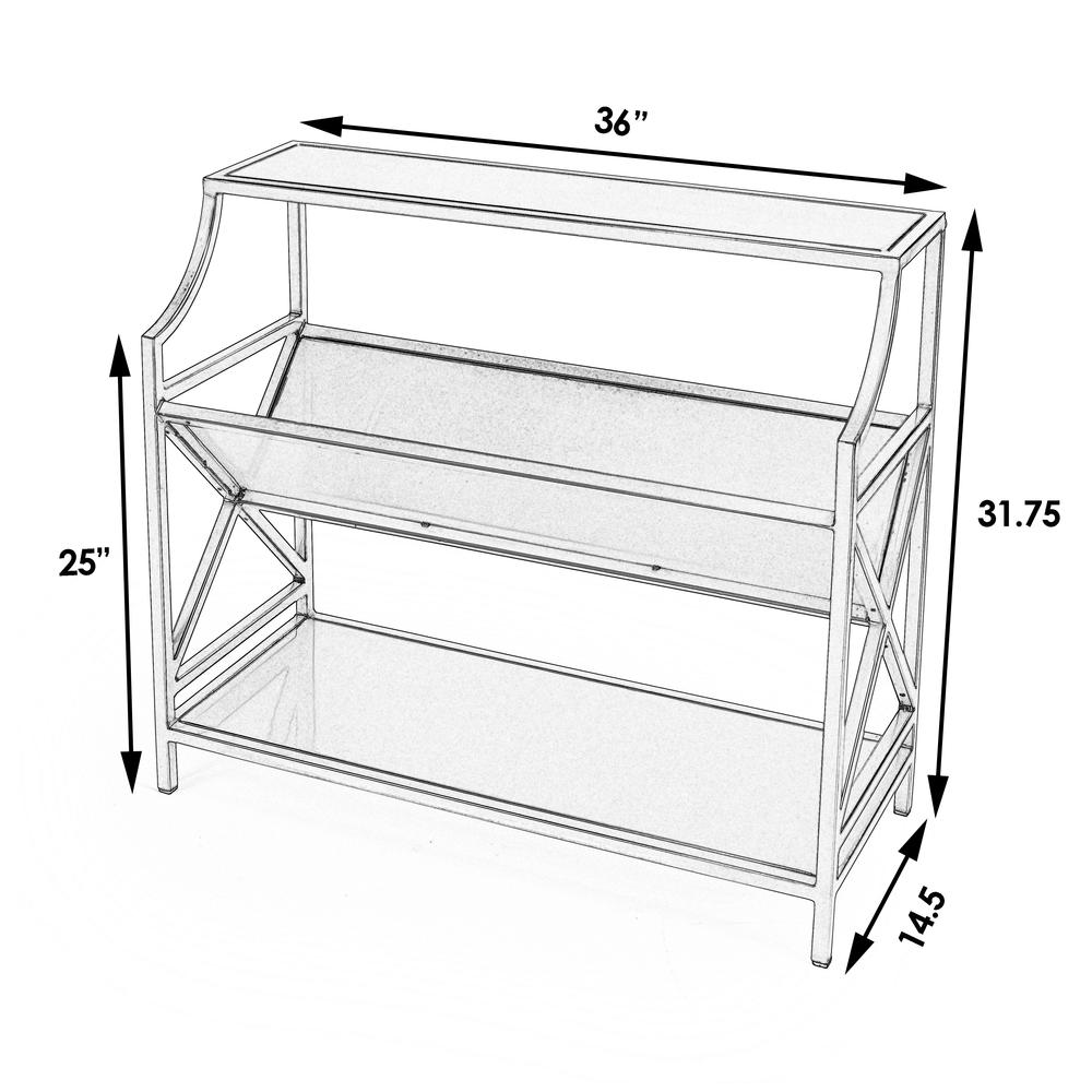 Keats Library 2 Tier 36"W Bookcase, Black. Picture 8