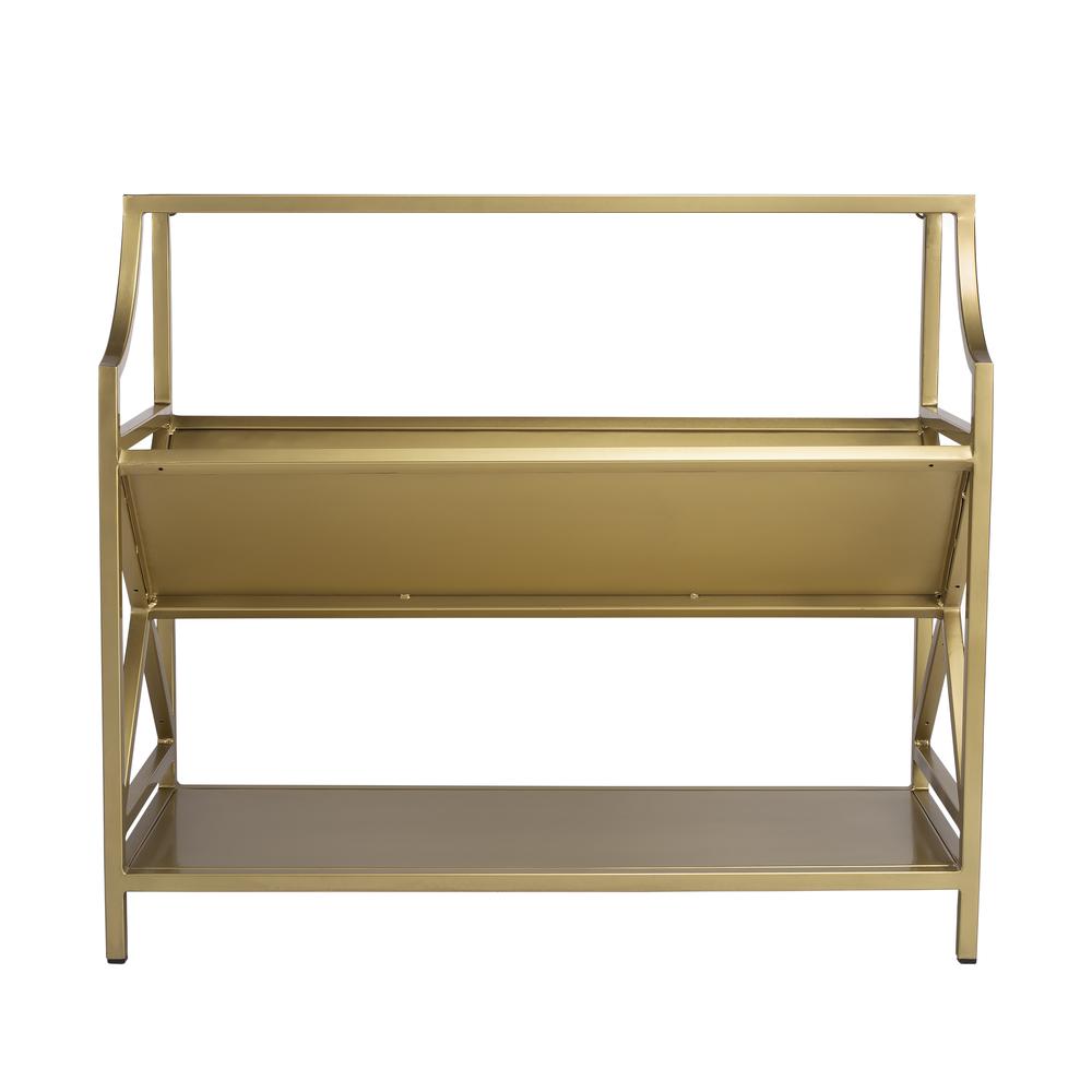 Keats Library 2 Tier 36"W Bookcase, Gold. Picture 2