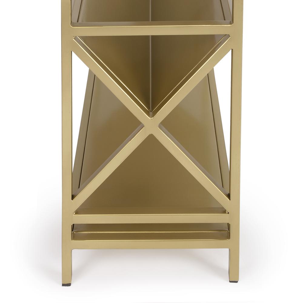 Keats Library 2 Tier 36"W Bookcase, Gold. Picture 3