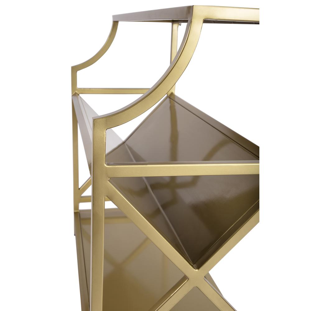 Keats Library 2 Tier 36"W Bookcase, Gold. Picture 4