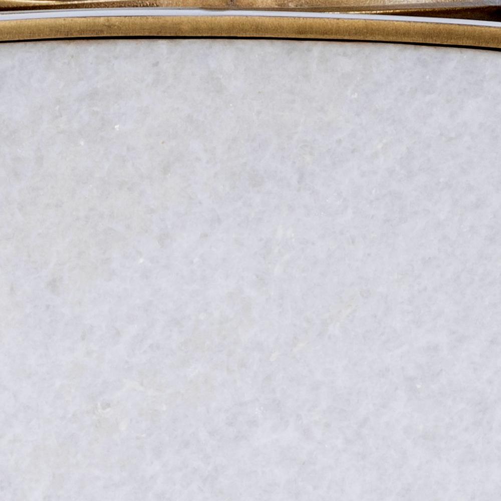 Talulah Oval Marble Side Table, Gold. Picture 5