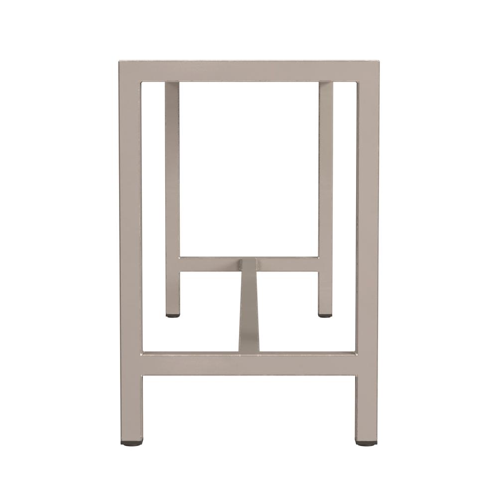 Tribeca Iron 43.5"W Bench, Silver. Picture 3
