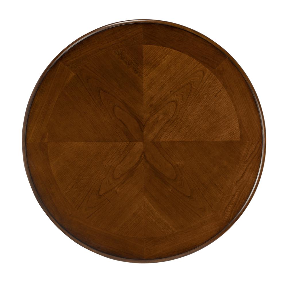 Hellinger Round End Table, Medium Brown. Picture 6