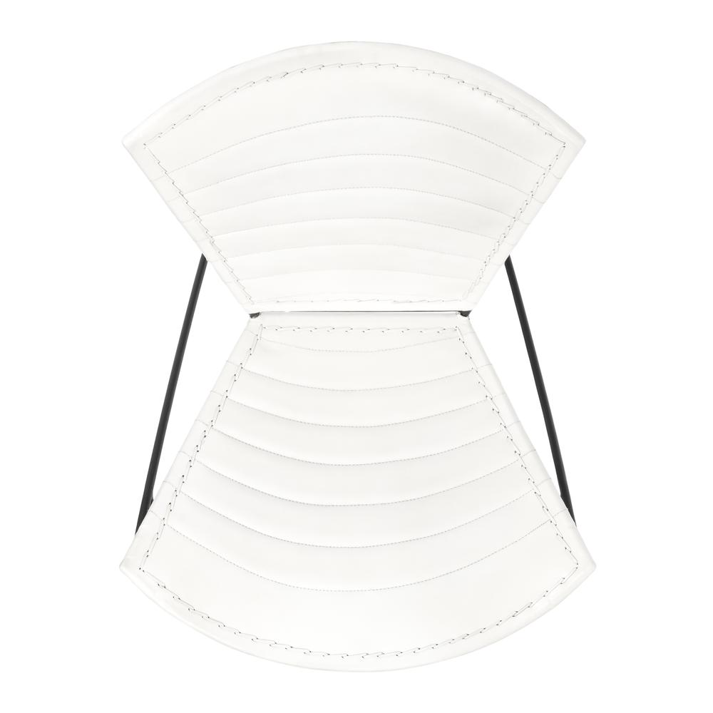 Felix Iron & Leather Accent Chair, White. Picture 5