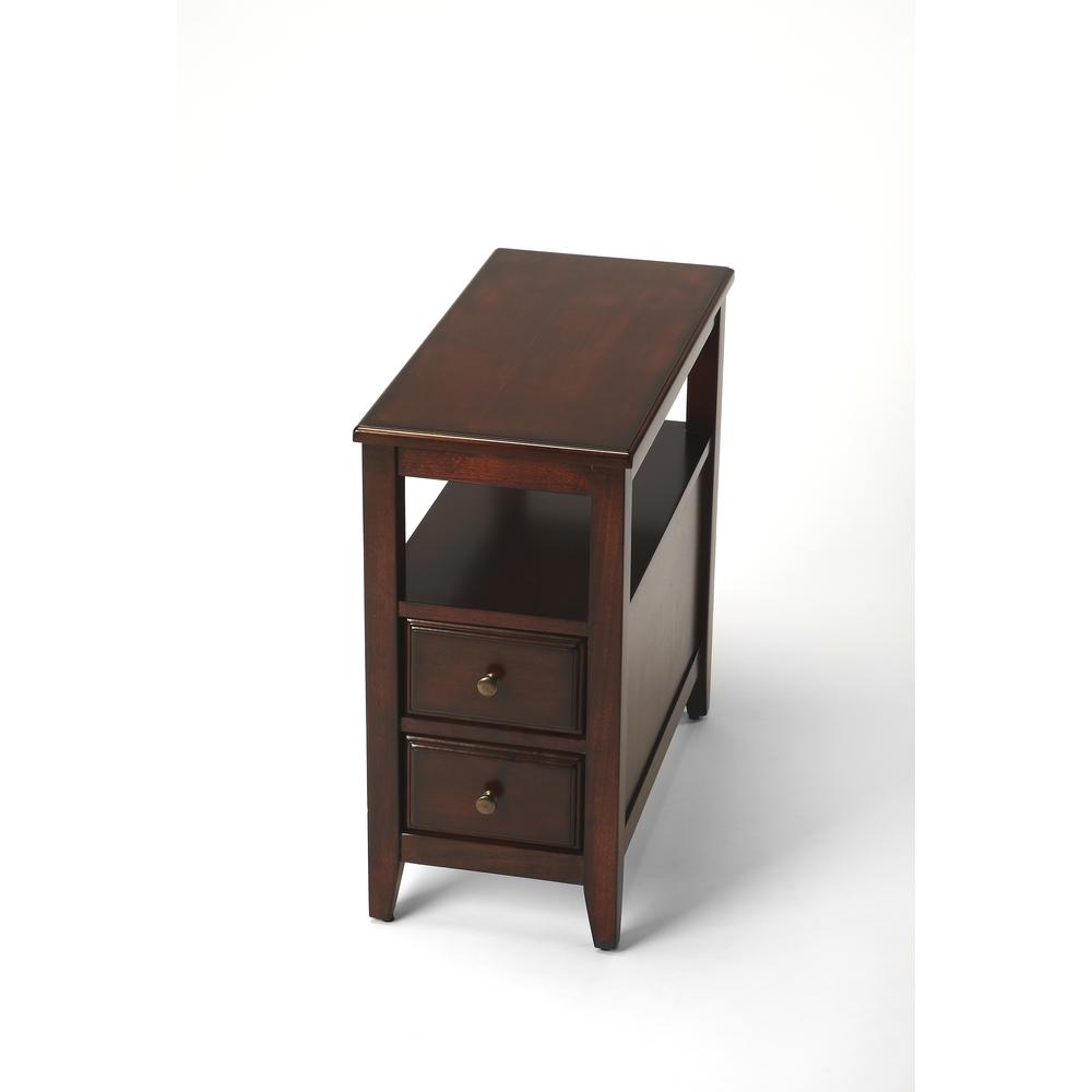 Marcus Side Table with Storage, Dark Brown. Picture 1