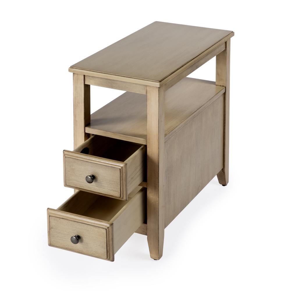 Marcus Side Table with Storage, Tan/Beige. Picture 2