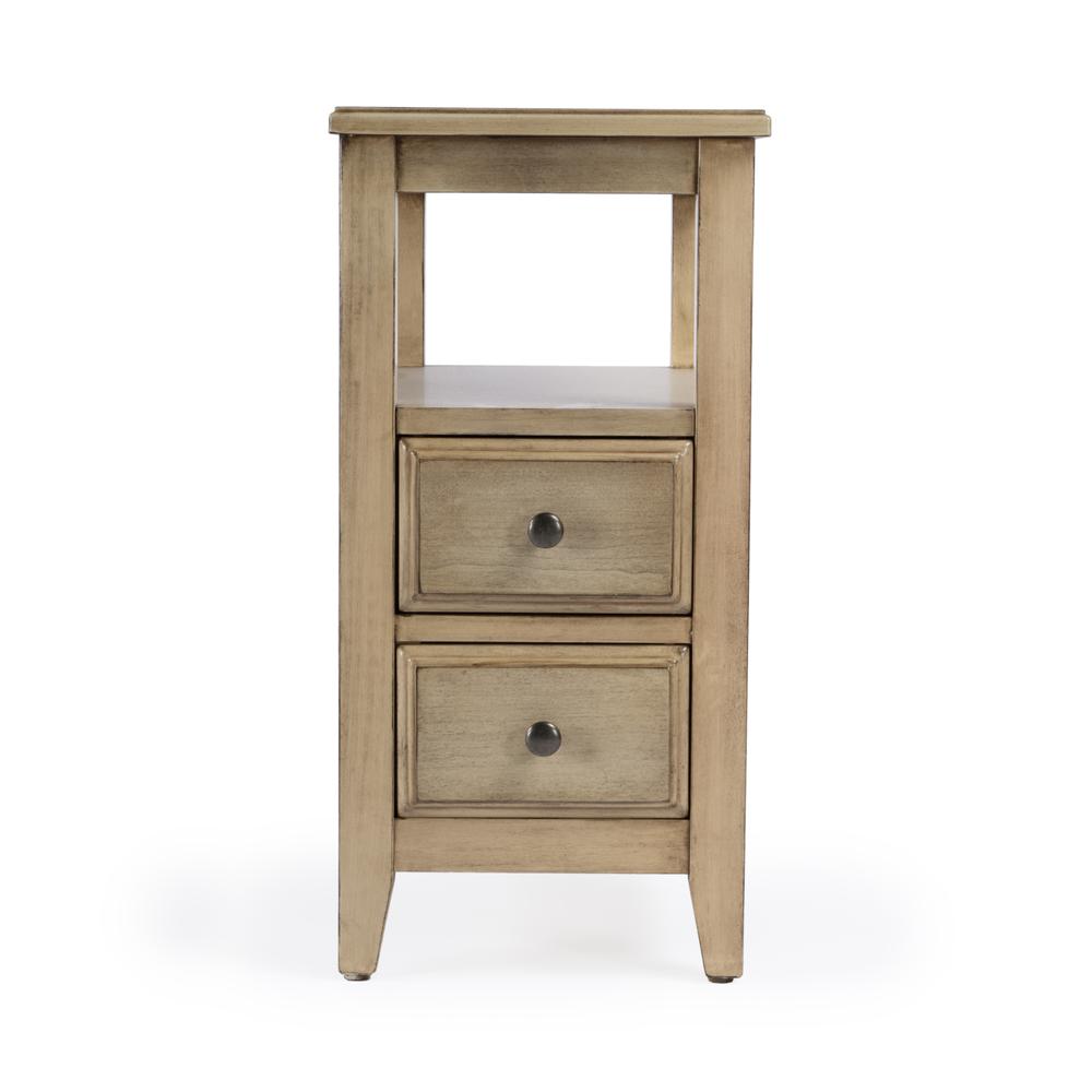 Marcus Side Table with Storage, Tan/Beige. Picture 3
