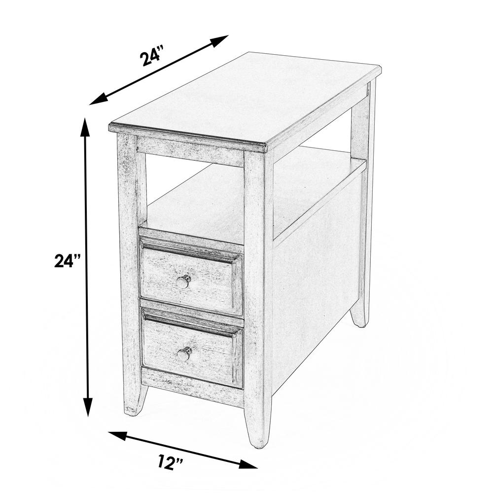 Marcus Side Table with Storage, Tan/Beige. Picture 1