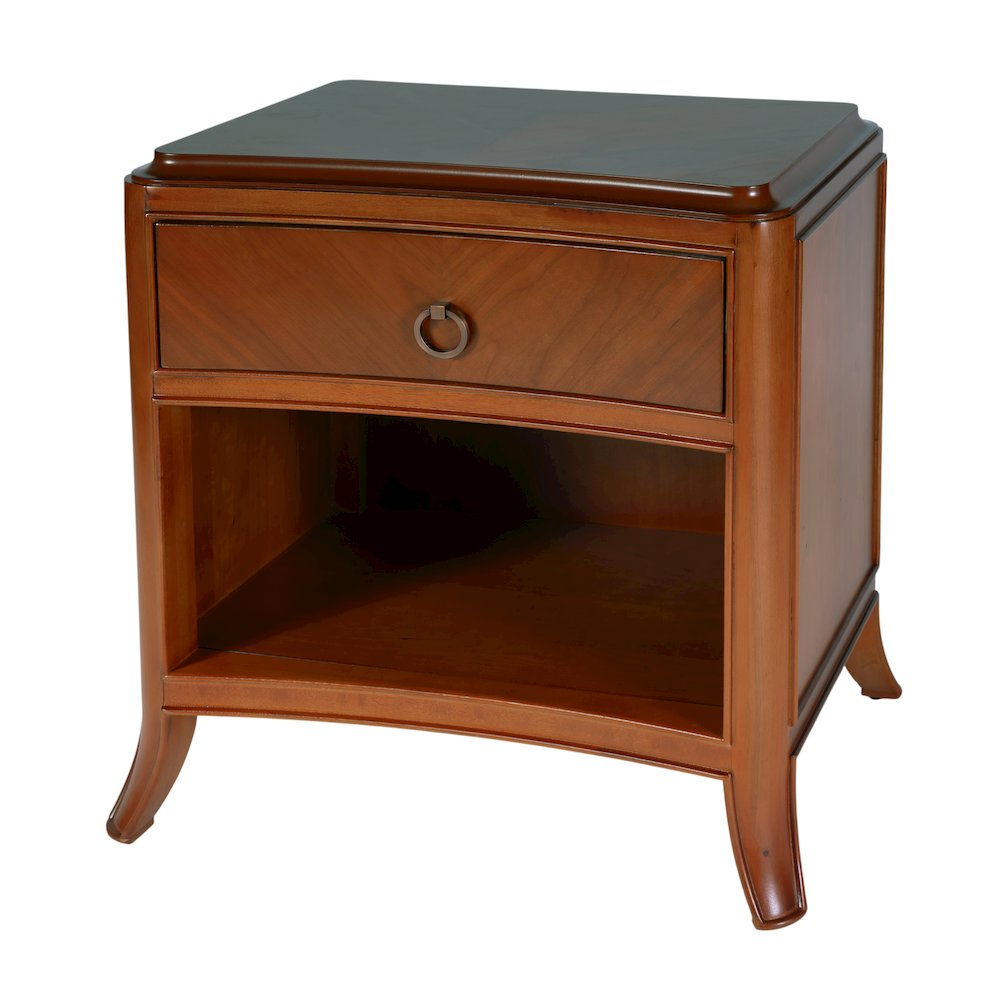 Granby 25 in. W 1 Drawer Nightstand with Lower Shelf, Brown. Picture 1
