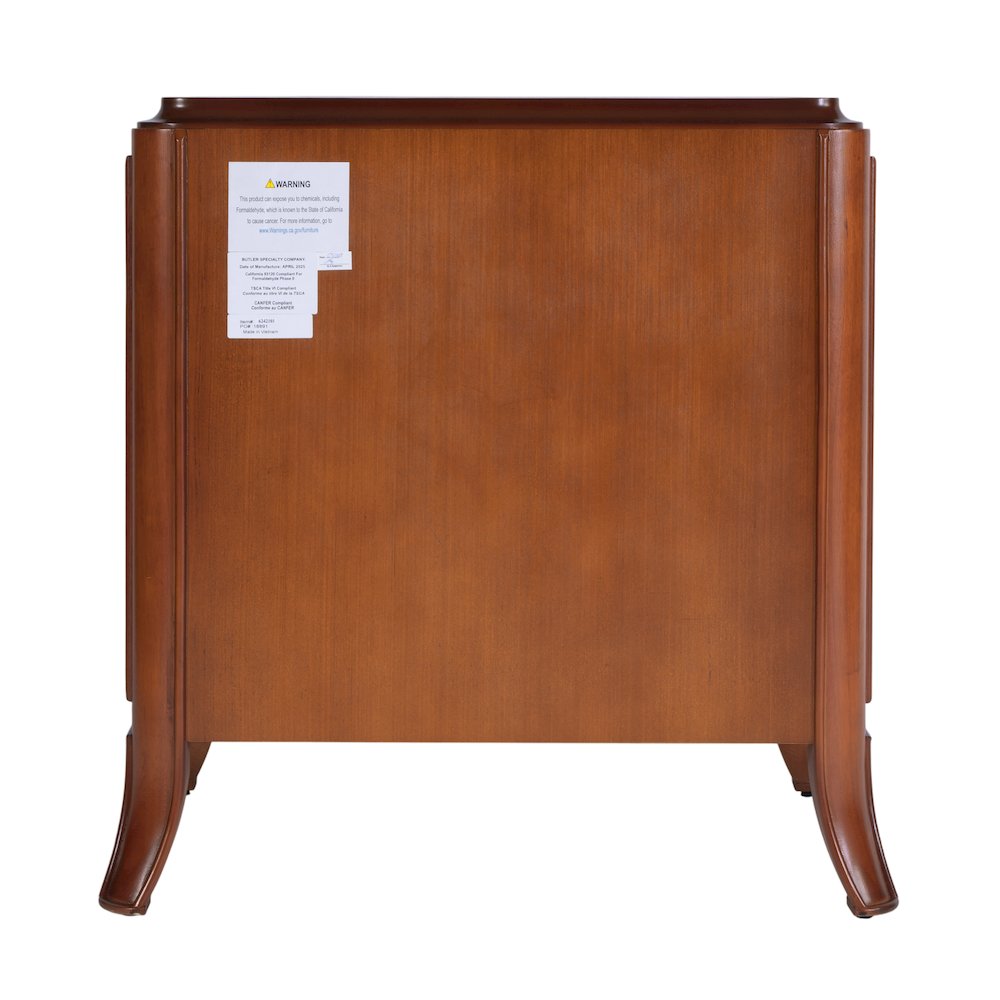Granby 25 in. W 1 Drawer Nightstand with Lower Shelf, Brown. Picture 7