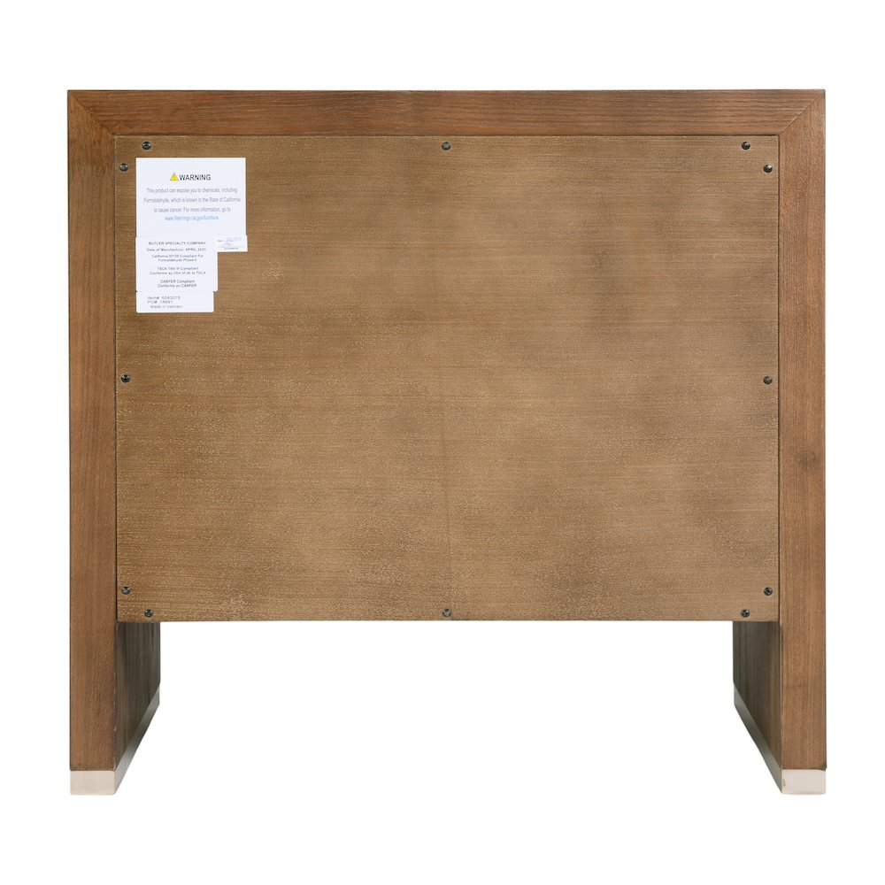 Porter 28 in. W Rectangular Wood 2 Drawer Nightstand, Brown. Picture 7