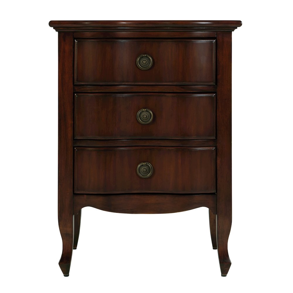 Nigel 21.5 in. W Rectangular Wood 3 Drawer Accent Chest, Brown. Picture 5