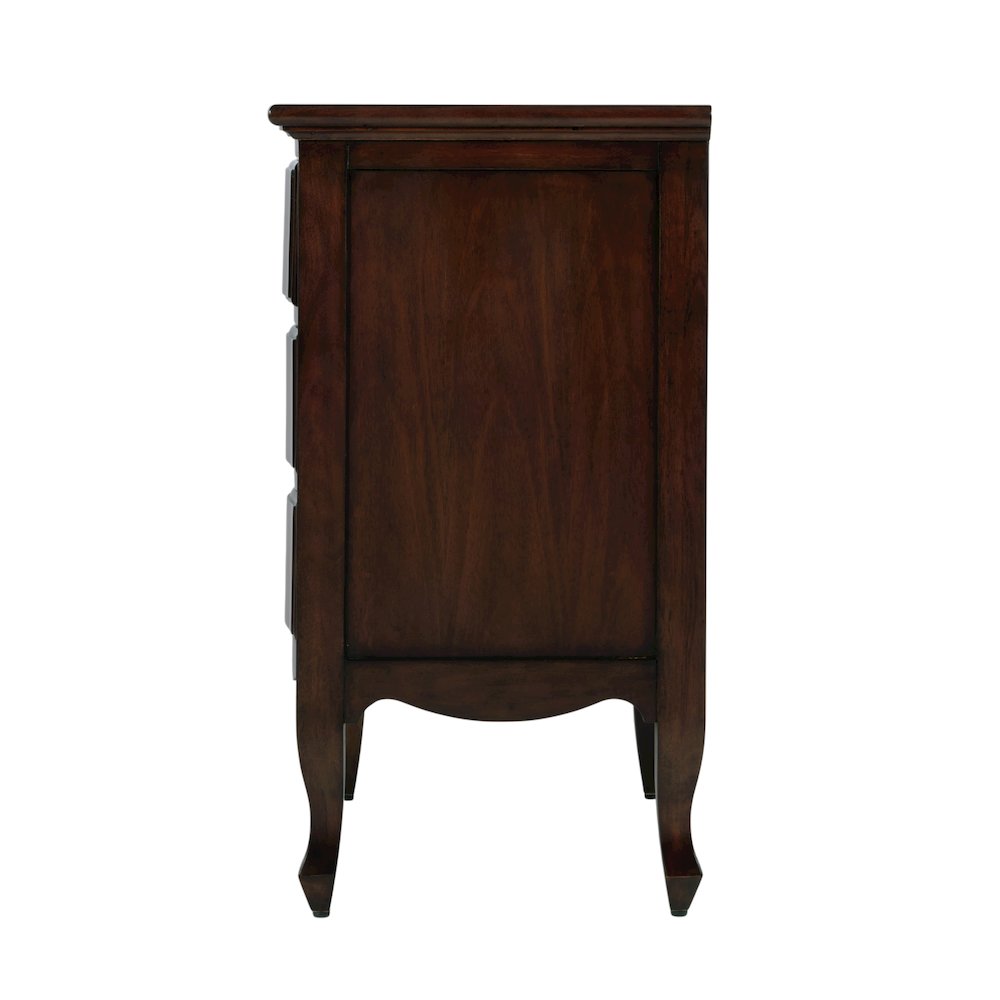 Nigel 21.5 in. W Rectangular Wood 3 Drawer Accent Chest, Brown. Picture 6