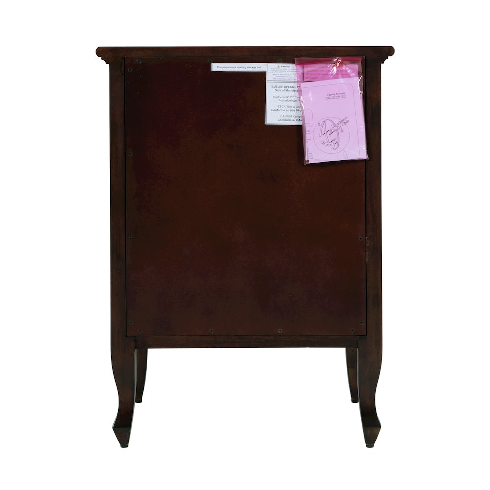 Nigel 21.5 in. W Rectangular Wood 3 Drawer Accent Chest, Brown. Picture 7