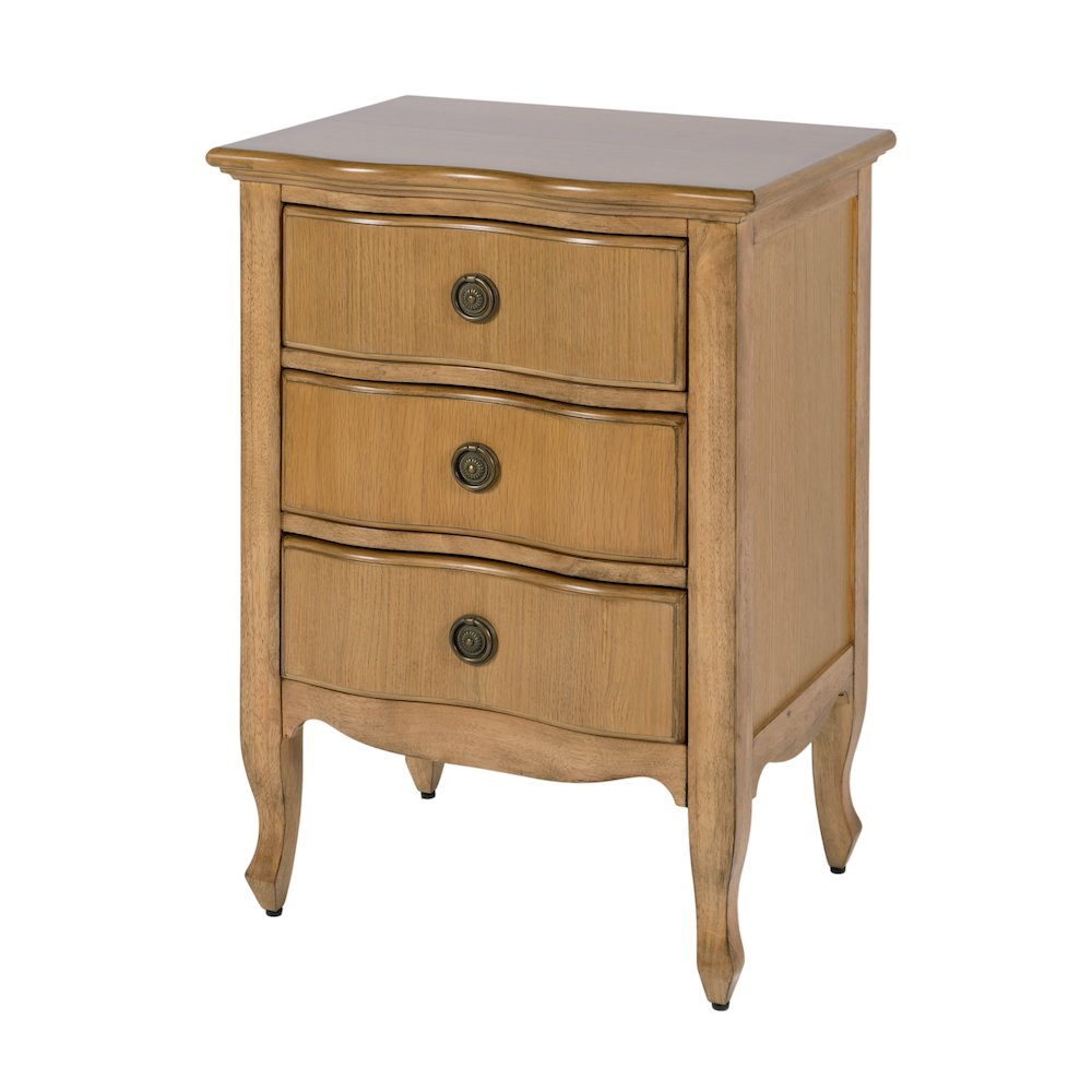 Nigel 21.5 in. W Rectangular Wood 3 Drawer Accent Chest, Brown. Picture 1