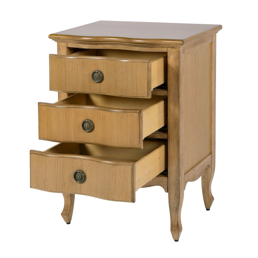 Nigel 21.5 in. W Rectangular Wood 3 Drawer Accent Chest, Brown. Picture 4