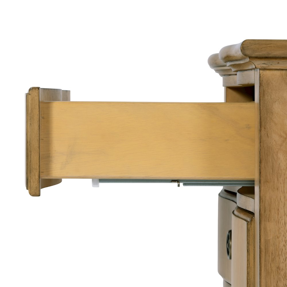 Nigel 21.5 in. W Rectangular Wood 3 Drawer Accent Chest, Brown. Picture 7