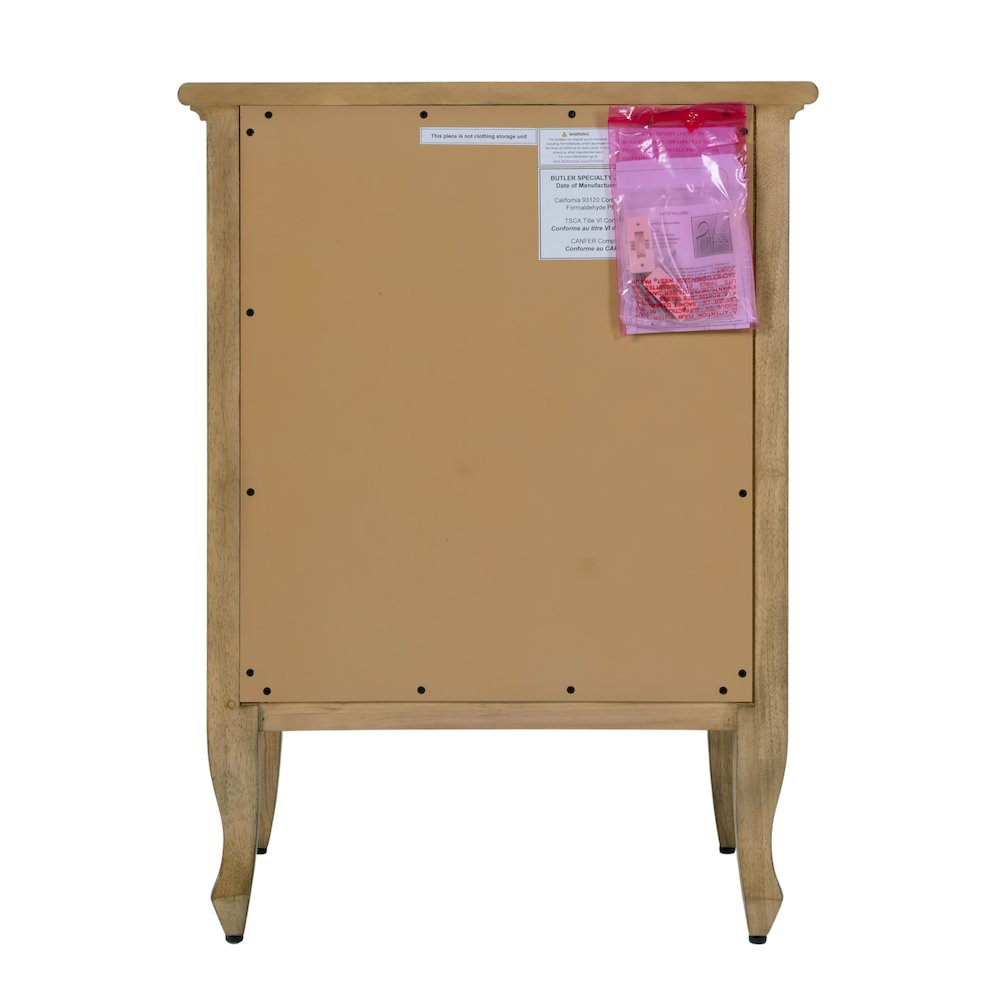 Nigel 21.5 in. W Rectangular Wood 3 Drawer Accent Chest, Brown. Picture 8