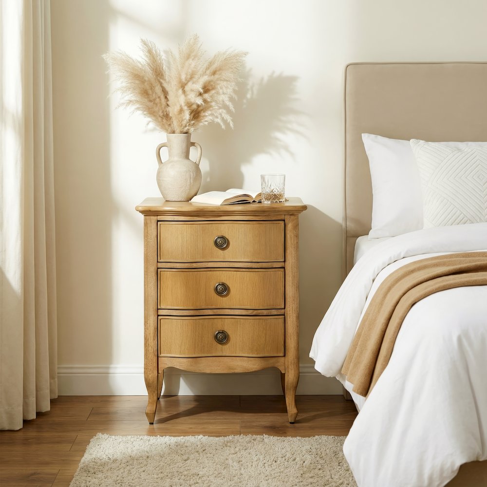 Nigel 21.5 in. W Rectangular Wood 3 Drawer Accent Chest, Brown. Picture 2