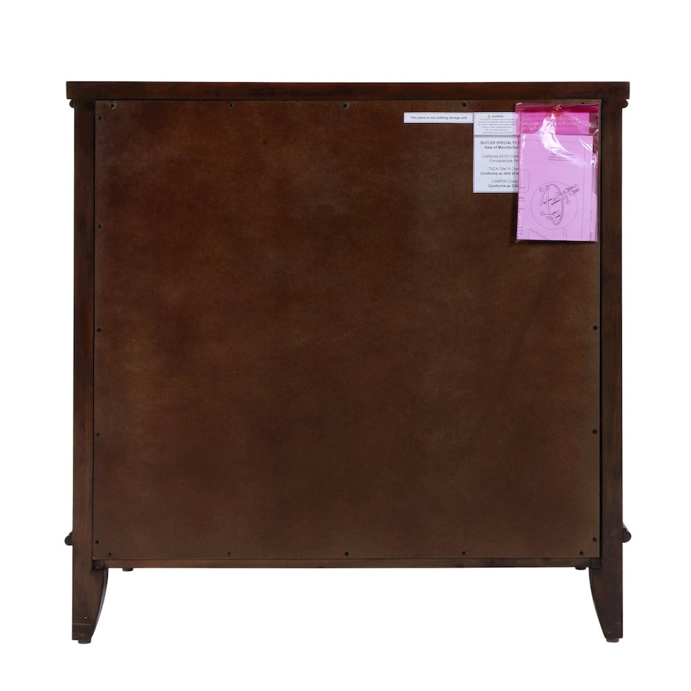 Agatha 32 in. W Rectangular Wood 4 Drawer Accent Chest, Dark Brown. Picture 8