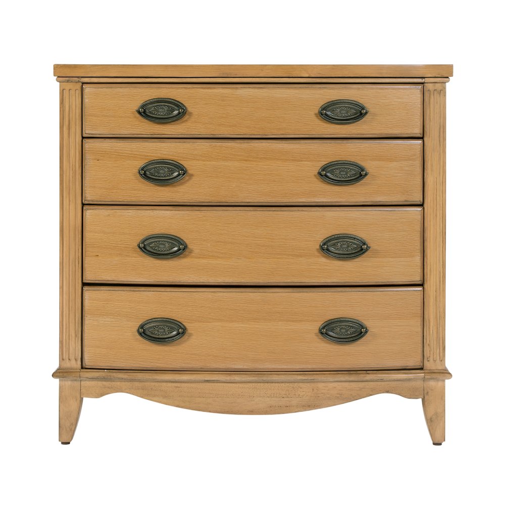 Agatha 32 in. W Rectangular Wood 4 Drawer Accent Chest, Medium Brown. Picture 5