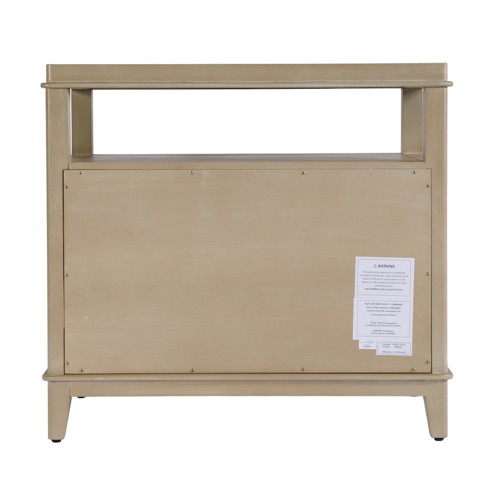 Highbury 28 in. W Rectangular Wood 2 Drawer Nightstand, Beige. Picture 6
