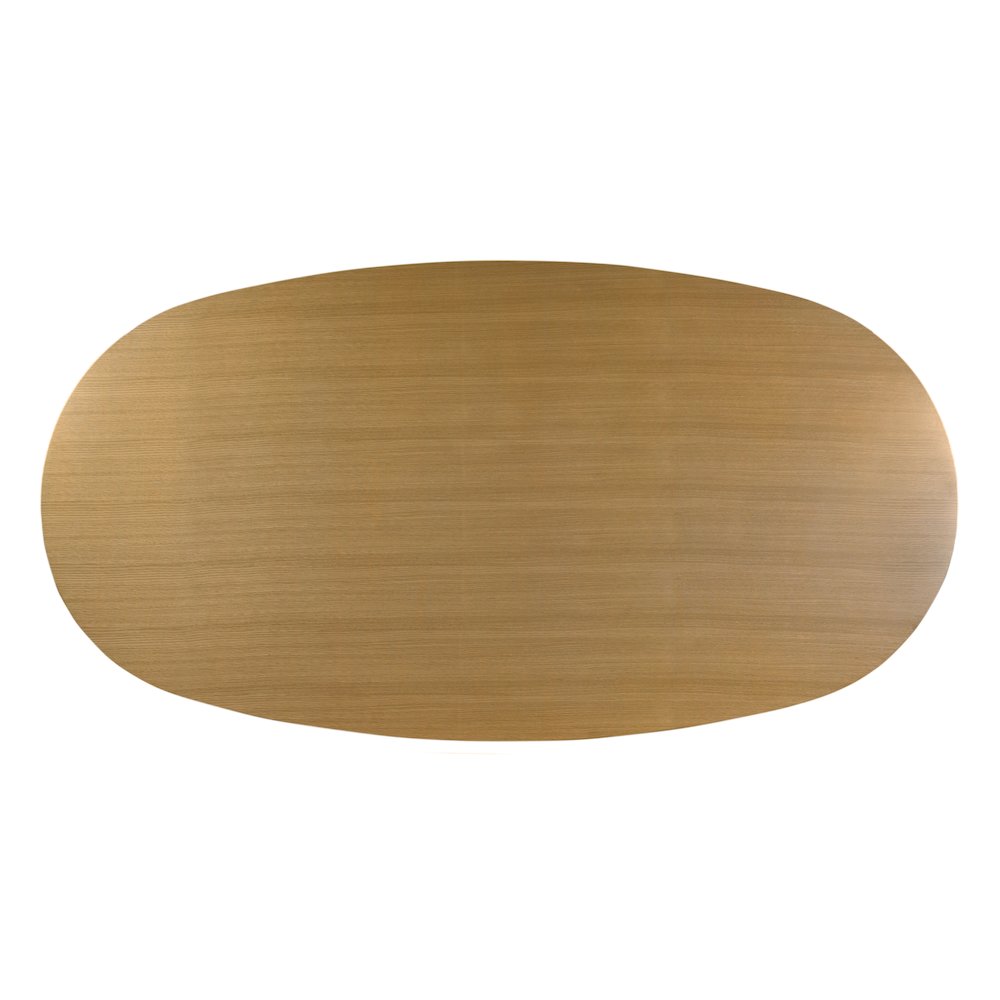 Coral 84 in. W Oval Wood Double Pedestal Dining Table, Light Brown. Picture 7