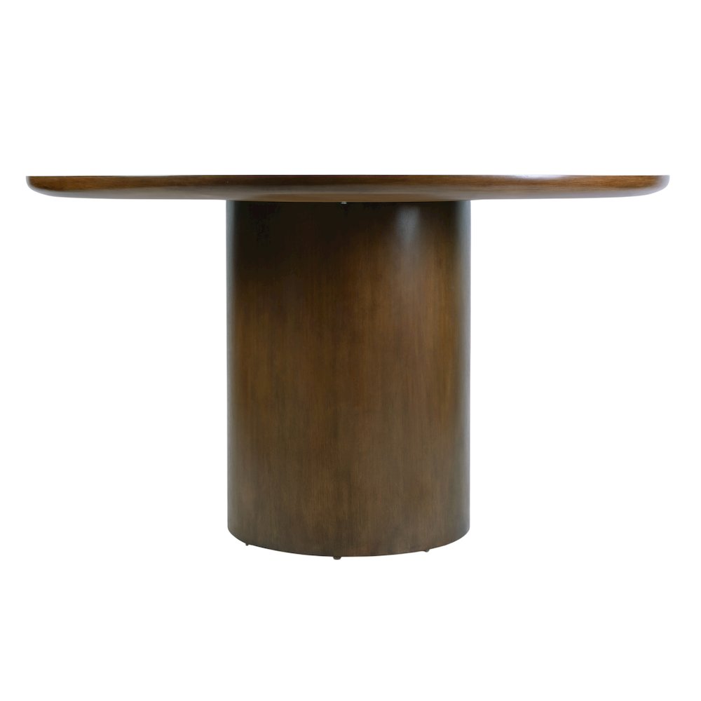 Coral 84 in. W Oval Wood Double Pedestal Dining Table, Walnut. Picture 6