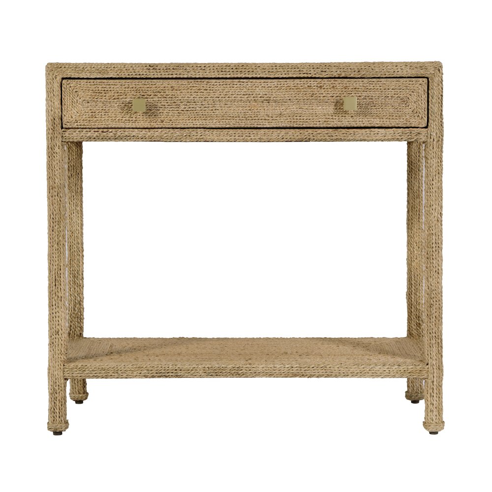 Como 31.5 in. W Banana Leaf 1 Drawer Console Table, Natural. Picture 5