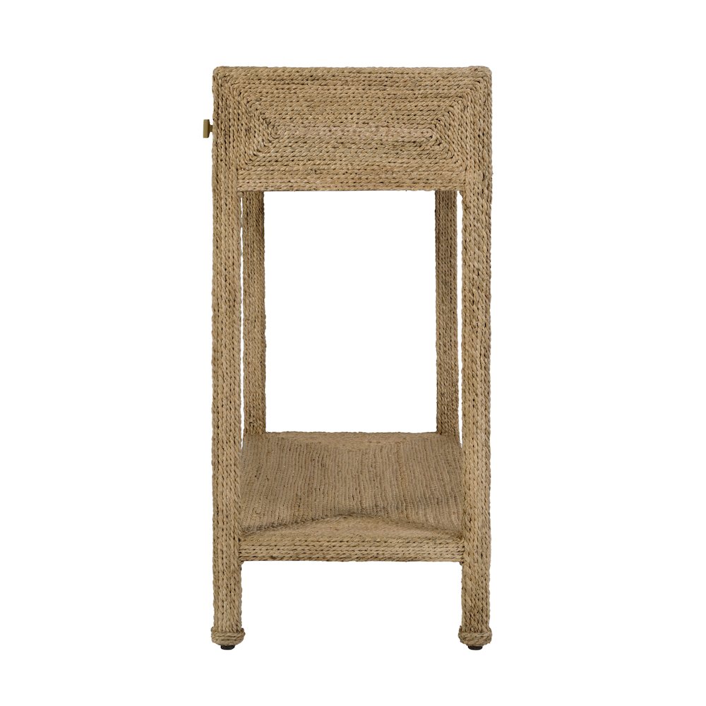 Como 31.5 in. W Banana Leaf 1 Drawer Console Table, Natural. Picture 6