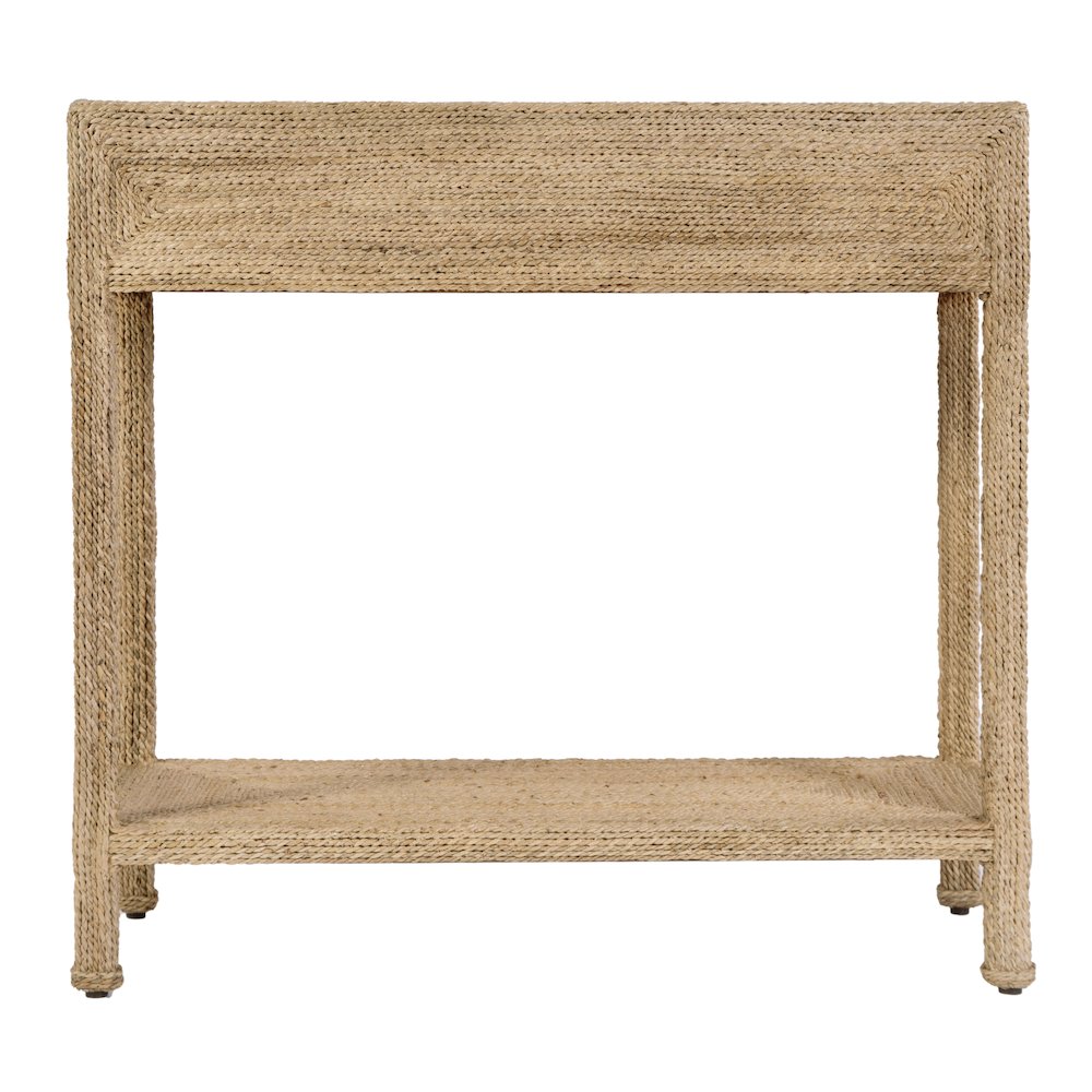 Como 31.5 in. W Banana Leaf 1 Drawer Console Table, Natural. Picture 7