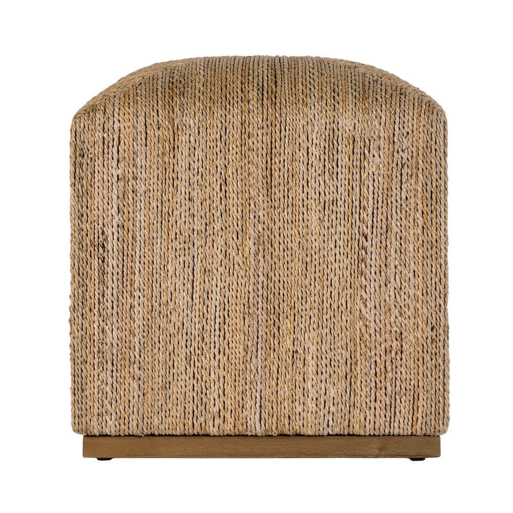Como 17 in. W Square Banana Leaf Accent Stool, Natural. Picture 5