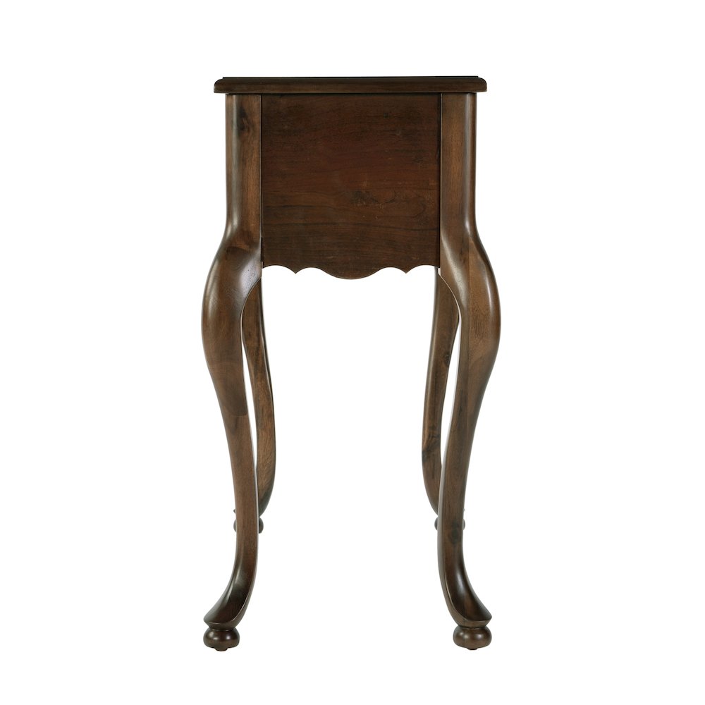 Andre 11 in. W Rectangular Wood 1 Drawer End Table, Cherry. Picture 5