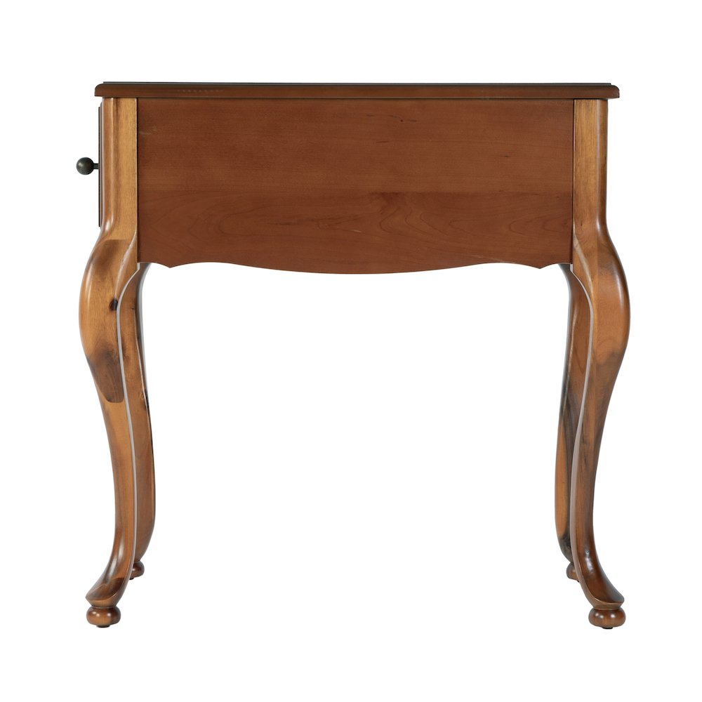 Andre 11 in. W Rectangular Wood 1 Drawer End Table, Medium Brown. Picture 4
