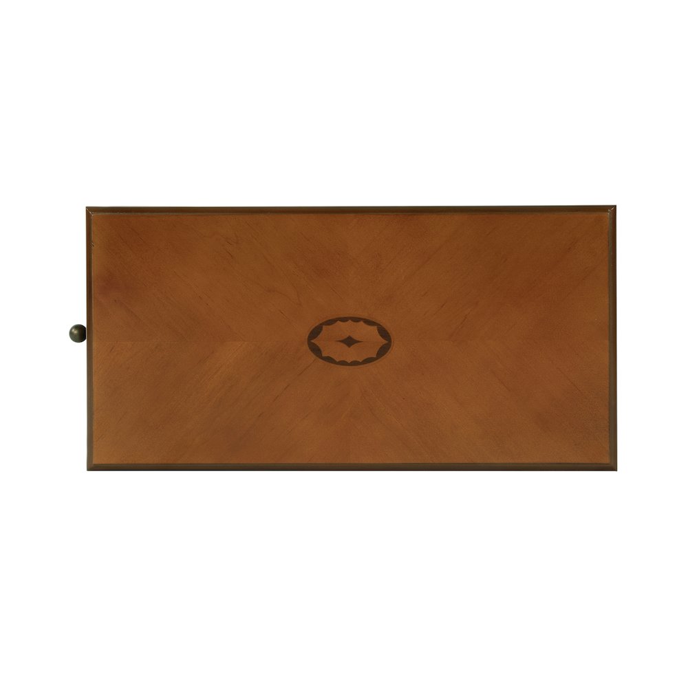 Andre 11 in. W Rectangular Wood 1 Drawer End Table, Medium Brown. Picture 6