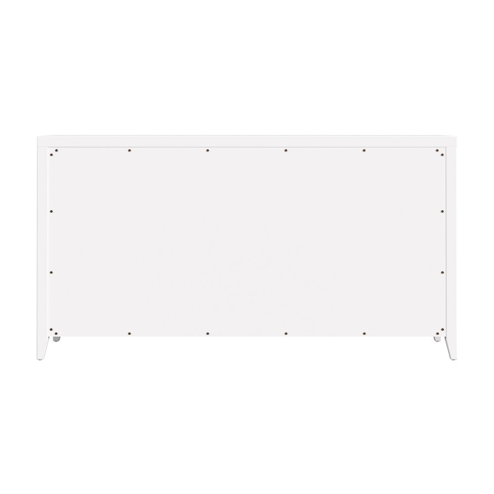 Dana 60 in. W Rectangular Wood 6 Drawer Dresser, White. Picture 6