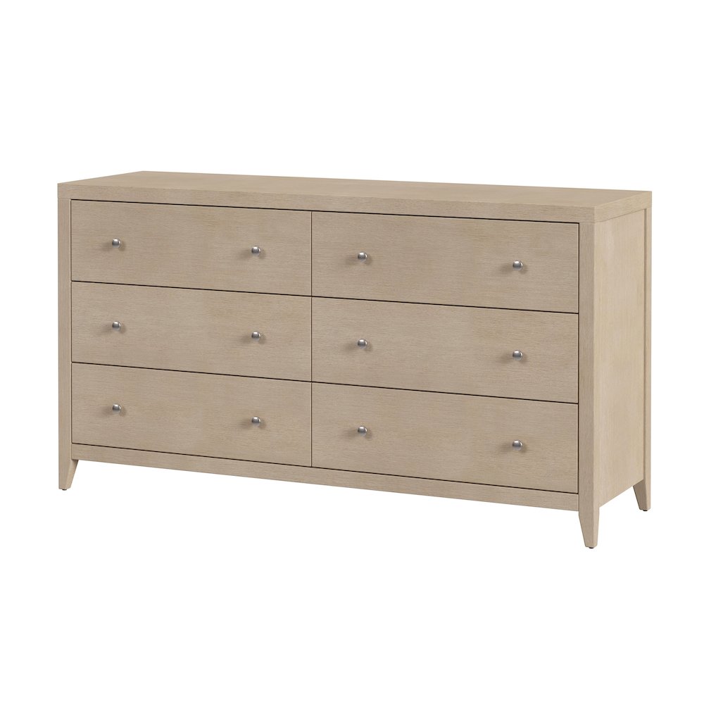 Dana 60 in. W Rectangular Wood 6 Drawer Dresser, Taupe. Picture 1