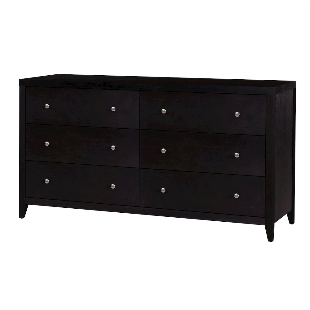 Dana 60 in. W Rectangular Wood 6 Drawer Dresser, Coffee. Picture 1
