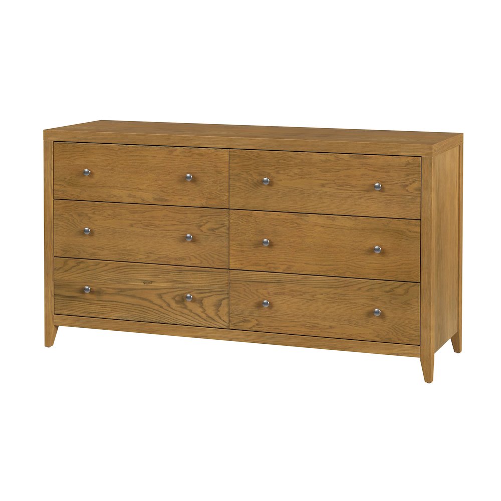 Dana 60 in. W Rectangular Wood 6 Drawer Dresser, Natural. Picture 1