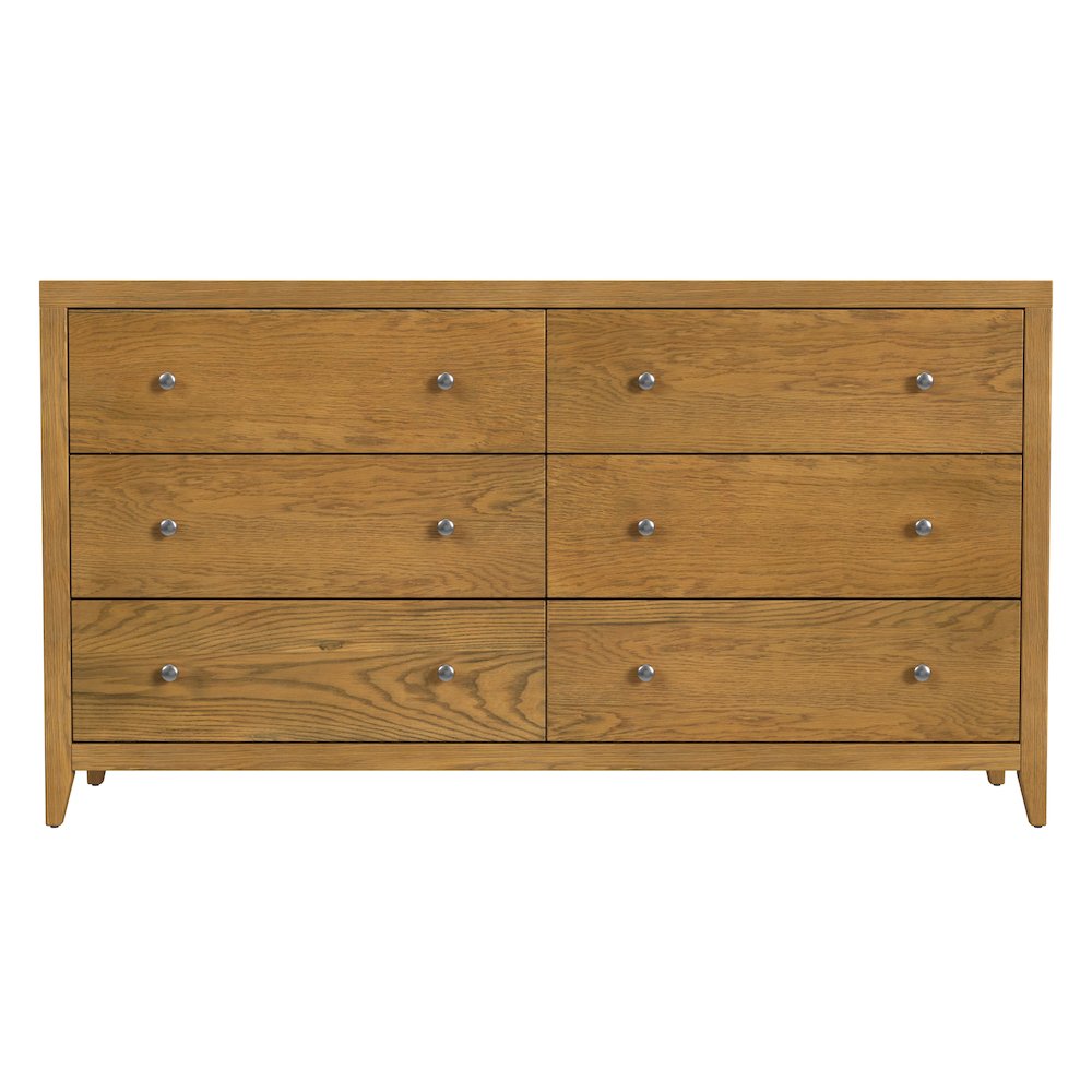 Dana 60 in. W Rectangular Wood 6 Drawer Dresser, Natural. Picture 4