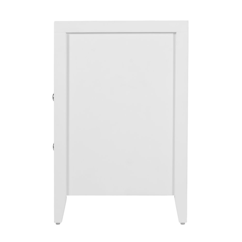 Dana 28 in. W Rectangular Wood 2 Drawer Nightstand, White. Picture 6