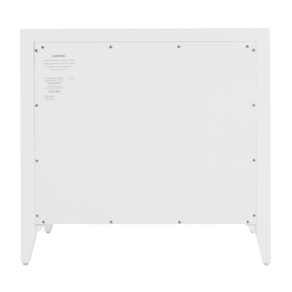 Dana 28 in. W Rectangular Wood 2 Drawer Nightstand, White. Picture 8