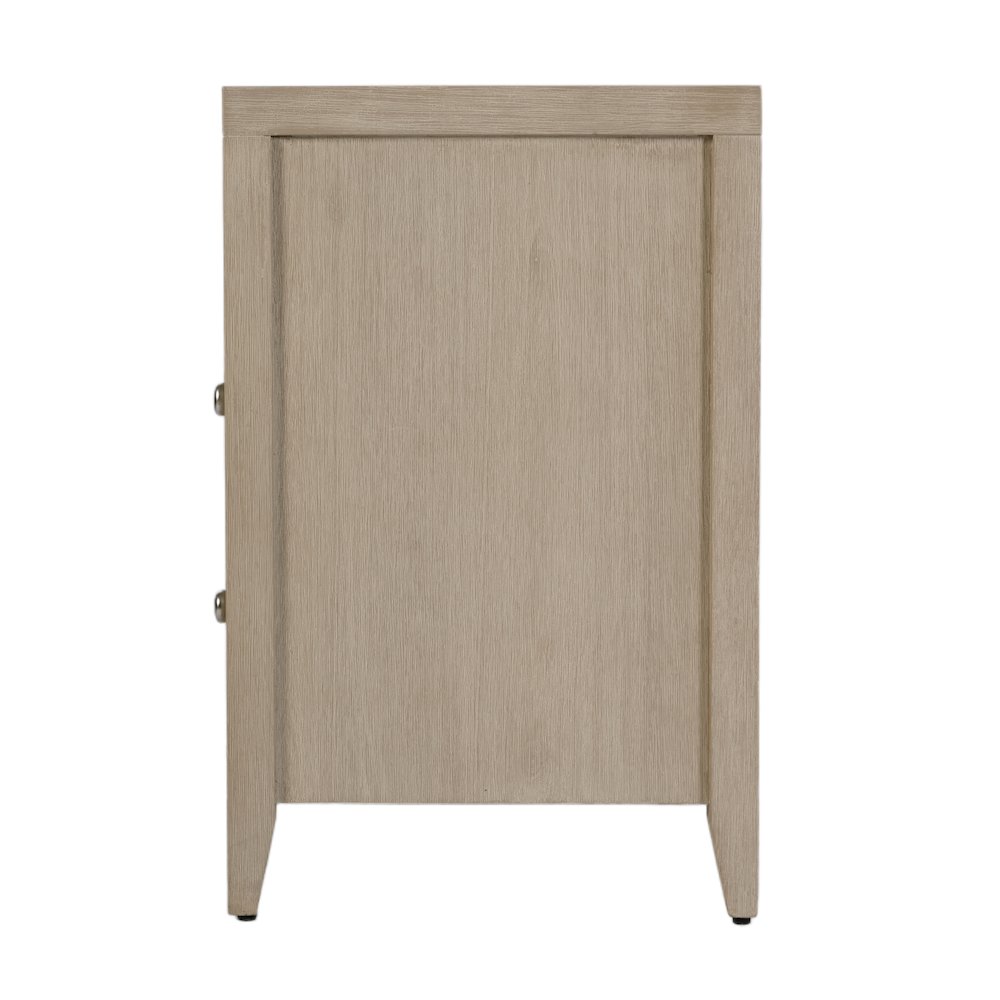Dana 28 in. W Rectangular Wood 2 Drawer Nightstand, Taupe. Picture 4