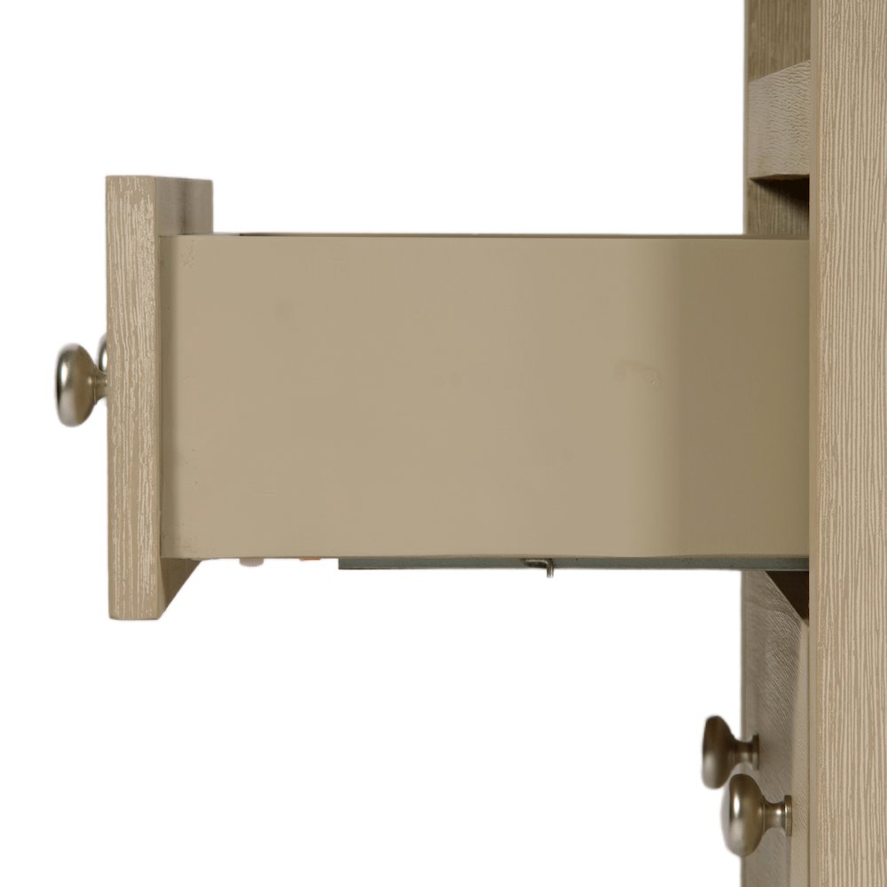 Dana 28 in. W Rectangular Wood 2 Drawer Nightstand, Taupe. Picture 5