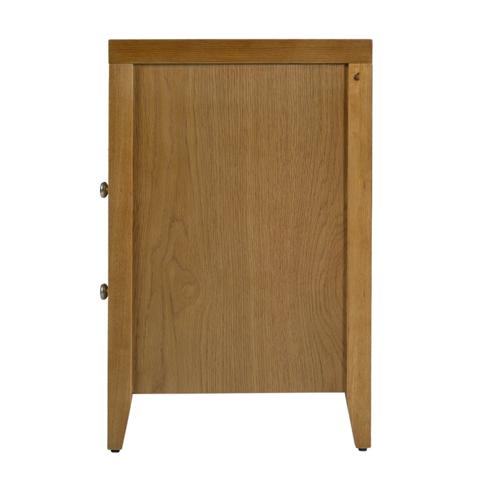 Dana 28 in. W Rectangular Wood 2 Drawer Nightstand, Natural. Picture 5