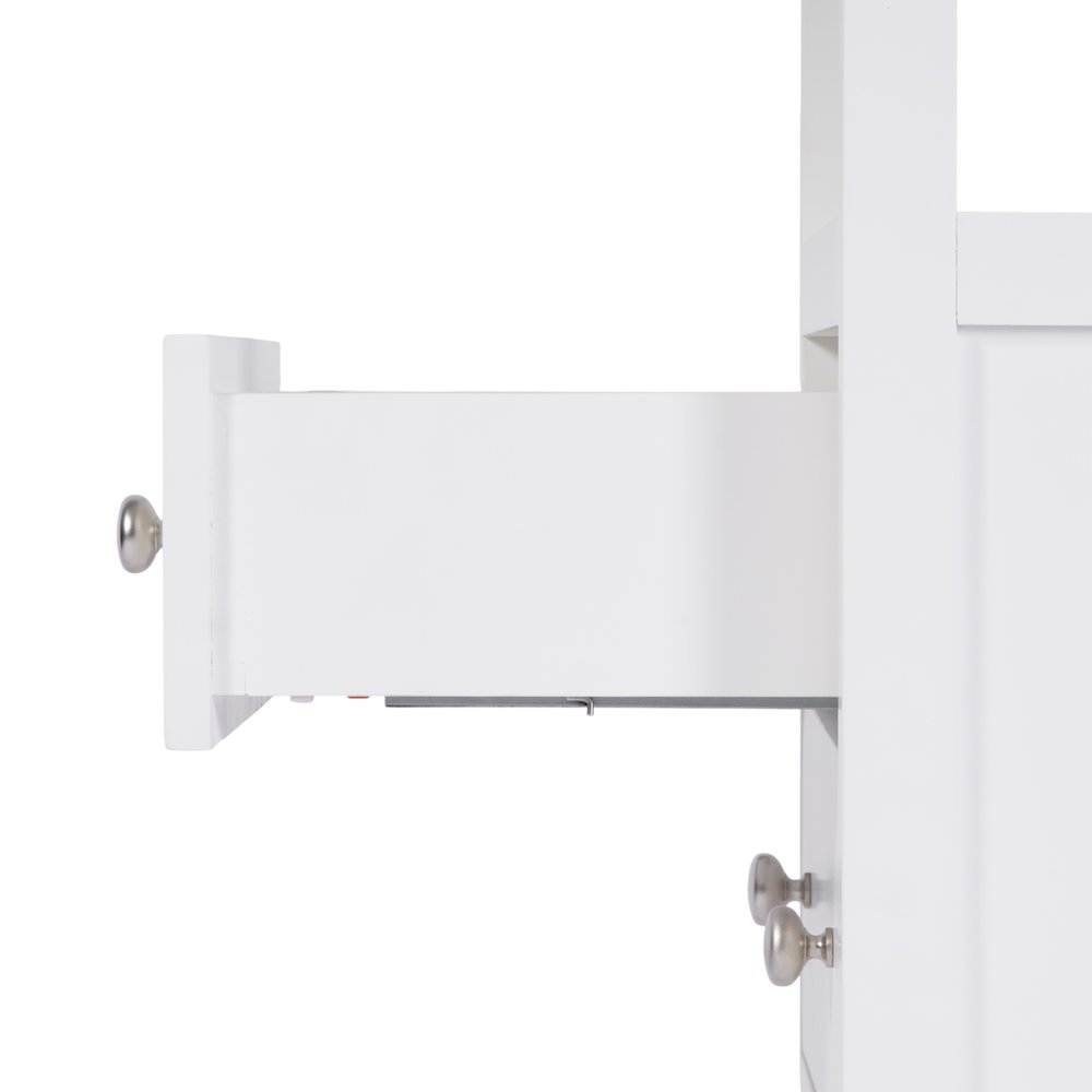 Dana 21 in. W Rectangular Wood 2 Drawer Nightstand, White. Picture 7