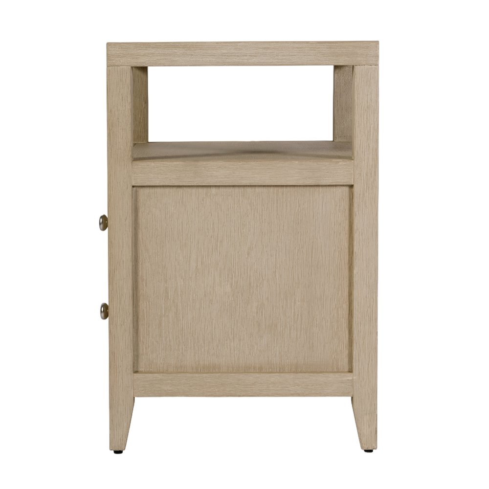 Dana 21 in. W Rectangular Wood 2 Drawer Nightstand, Taupe. Picture 5